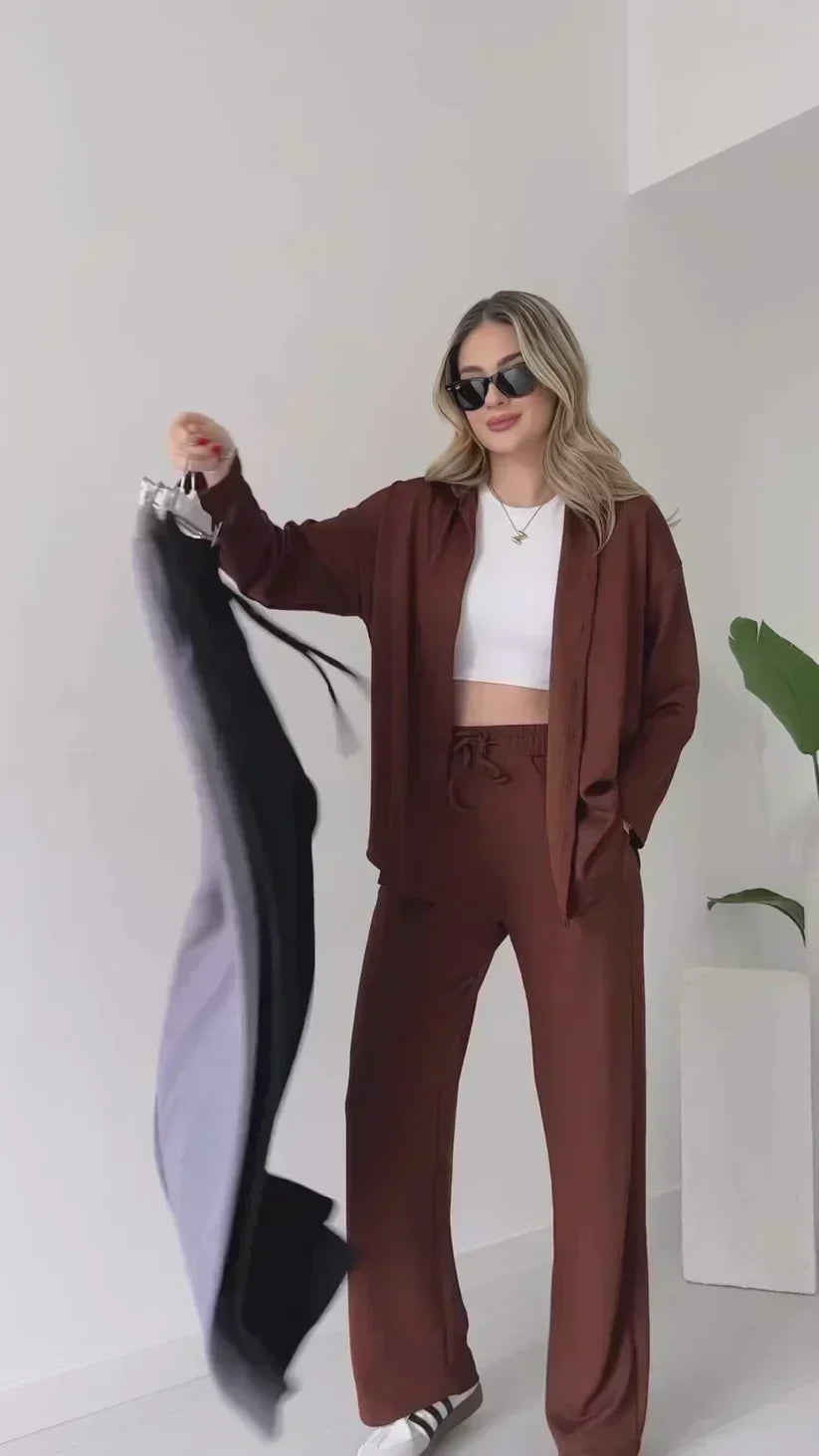 Two Piece Suit Button Co-Ord Casual Set